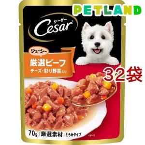 シーザー ジューシー厳選ビーフ 彩り野菜入り 成犬用 ウェットフード
