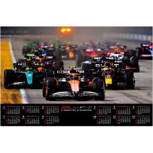 F1レースカレンダー グランプリレース　不織布カレンダー　2023年カレンダー