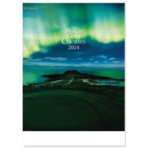 特大サイズ　カレンダー2024　世界のゴルフ場　壁掛けカレンダー 世界のゴルフコース　ワールドゴルフ...