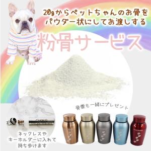 ペット粉骨サービス 遺骨粉砕 骨壺つき 20gから 供養 骨 パウダー 遺骨ネックレス 遺骨ペンダント 分骨 手元供養 ペットロスケア散骨 分骨遺毛