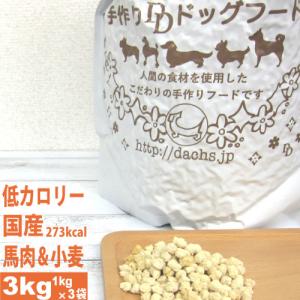 ドッグフード 国産 銀座ダックスダックス 馬肉フード(馬肉/小麦) 3kg(1kg×3袋) 全犬種対応 米・大豆不使用 アレルギー対応 低カロリー パピー アダルト シニア｜petnext