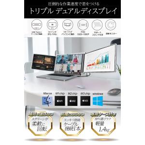 モバイルモニター 超軽量1.4kg 3画面 マ...の詳細画像1