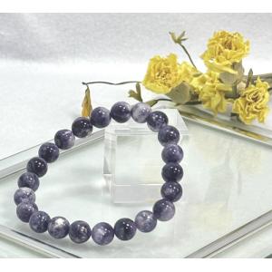 希少◇メタリックパープル パープライト 9mm ブレスレット 1個売り