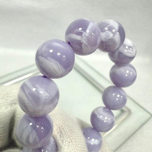 アマランティン ブレスレット 約11ミリ 天然石 パワーストーン 水晶 パープルフローライト アメリ...