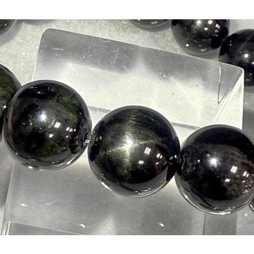 ブラックスター ブレスレット ロシア産 約11ミリ 4条 スター ブラックスターダイオプサイト 天然...