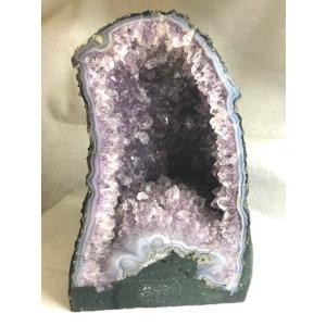 アメジスト　ドーム　カペーラ　紫水晶　原石　天然石　パワーストーン　２月の誕生石　アメシストミニドーム　浄化用　クラスター　めのうまじり｜petora