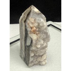 ドゥルージー ブラックサードオニキス 原石 ポイント型 天然石 パワーストーン 原石ポイント ブラッ...