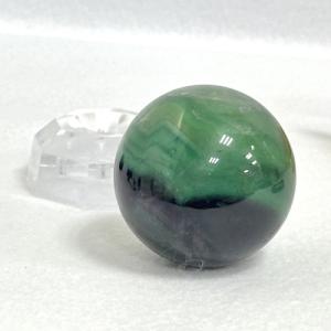 GOLD STONE グリーン フローライト AAA 丸玉 直径 約36.4mm スフィア