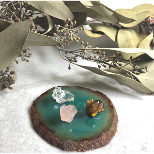 うし　S　水晶　タイガーアイ　ローズクォーツ　2021年　令和３年　干支　丑年　丑　牛　天然石　パワ...