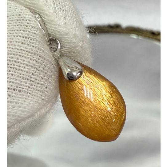 サンストーン  ペンダントトップ 長石 日長石 きらきら 綺麗 天然石 パワーストーン シルバーペン...