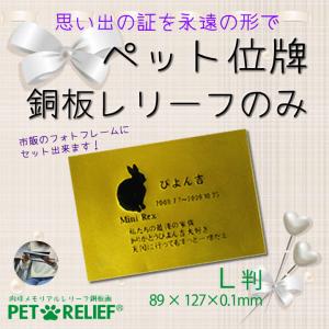ペット うさぎの位牌 L判 ペトレ(レリーフ浮彫...の商品画像