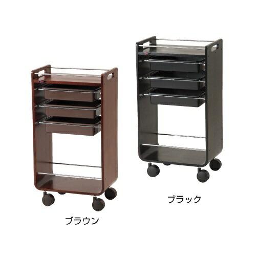 収納 ワゴン ウッディーワゴンNo1 (プラスチックトレー) ドリーム産業 トリミング用 サロン用 ...