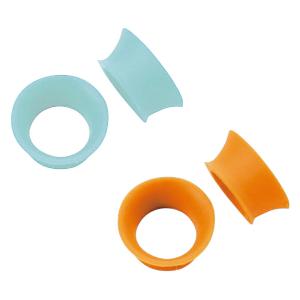 シザーリング オレンジ ミントブルー 大 2ヶ入 シリコン 滑りにくい 柔らかい 鋏用 大きさ調整  即日発送
