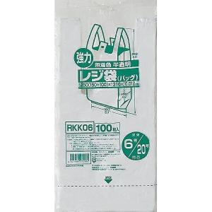 ジャパックス  業務用レジ袋  半透明  100枚 ポリ袋 RKK06