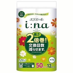 i:na(イーナ) トイレットティシュー 2倍巻き ダブル (50m×12ロール) 華やぐフローラルの香り