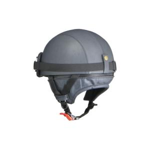 【送料無料】BARTON WB-33 ダメージブラック レザーハーフヘルメット フリーサイズ（57〜60cm未満） リード工業