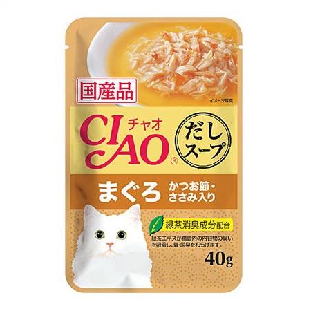 いなば CIAOだしスープまぐろかつお節・ささみ入り ４０ｇ