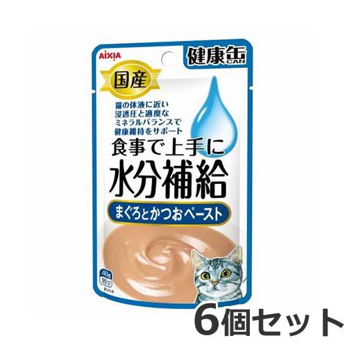 【メール便】アイシア 健康缶パウチ 水分補給 まぐろとかつお 40g×6個セット 送料無料