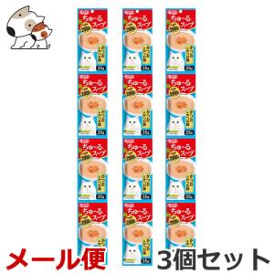 【メール便】いなば CIAO ちゅ〜るスープ かつお＆かつお節 35g×4連×3個セット｜petsmum2