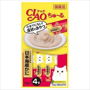 いなば CIAO（チャオ） ちゅ〜る とりささみ&日本海産かに 14ｇ×4本【ちゅーる】｜petsmum