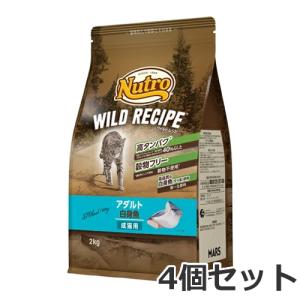 ☆4個セット ニュートロ ワイルドレシピ キャットフード アダルト白身魚 成猫用 2kg×4個セット｜petsmum