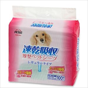 ★【今月のお買い得商品】ペットアイ 速乾吸収 厚型ペットシーツ レギュラ-タイプ 100枚｜petsmum