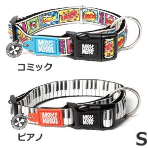 ルークラン マックス＆モーリー Max&amp;Molly スマートID付き犬用首輪 S ピアノ/コミック 犬用 お散歩 可愛い