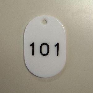 おしゃれ 業務用セット 番号札 小判型 スチロール製 番号入 白 Cr Bg43 W 2セット 連番 入