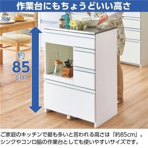 キッチンカウンター キッチン収納 幅80cm ステンレス製天板 引き出し5杯 引き出し5杯 家電収納型 キャスター付き ホワイト 幅80cm ホワイト Ds ペットキャリーバッグ