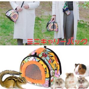 ミニ キャリーバック　小動物用品　ペット用品　カゴ　ハムスター　リス　ウサギ　モルモット　お出かけ　可愛い　SNS　お出かけ用品｜petstyle-rockn-rora