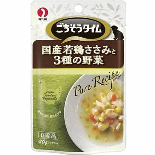 犬　おやつ　ごちそうタイム ピュアレシピ 国産若鶏ささみと3種の野菜 40g