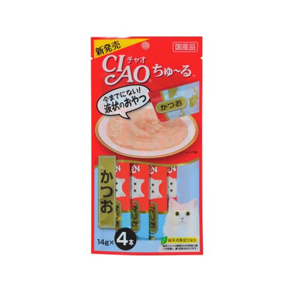 猫　おやつ　チャオ ちゅ〜る かつお 4本入り