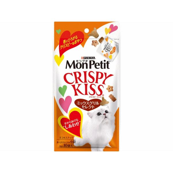 猫　おやつ　モンプチ クリスピーキッス ミックスグリルセレクト 30g