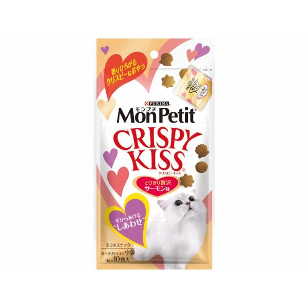 猫　おやつ　モンプチ クリスピーキッス 贅沢サーモン味 30g