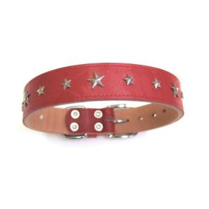 岡野製作所 犬用首輪 カモフラスターカラー ＃30L レッド 牛皮革
