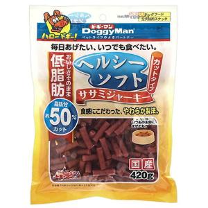 ドギーマン　ヘルシーソフト　ササミジャーキー　カットタイプ　４２０ｇ×24個(ケース販売)｜petyafuupro