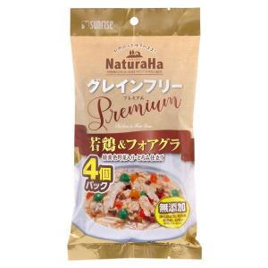 サンライズ　ナチュラハ グレインフリー Ｐｒｅｍｉｕｍ 若鶏＆フォアグラ 緑黄色野菜入り・とろみ仕立て 80ｇ×4個×24個(ケース販売)｜petyafuupro