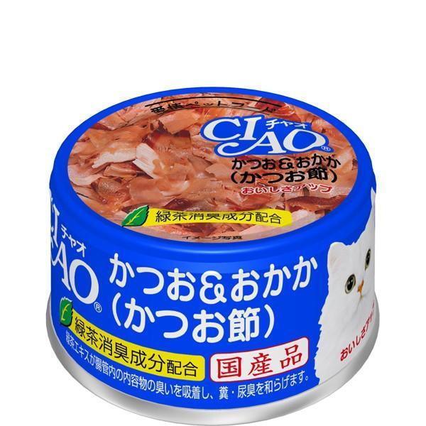 チャオ ホワイティ かつお＆おかか（かつお節） 85g×48個（ケース販売)　