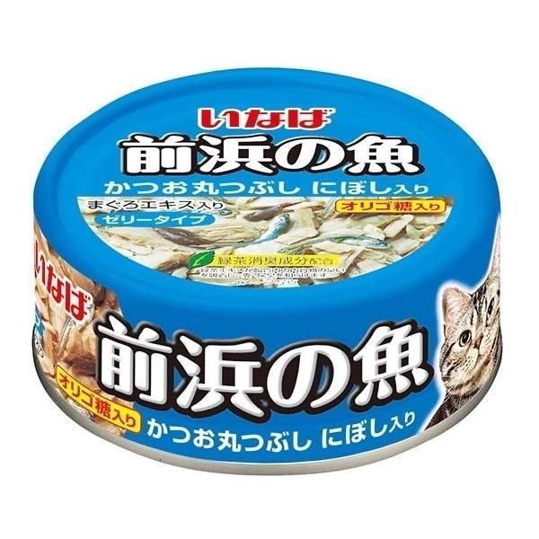 いなばペットフード 前浜の魚 かつお丸つぶし にぼし入 115g×48個（ケース販売)　