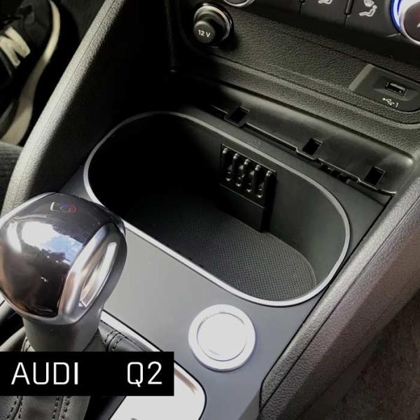 AUDI  Q2 ドリンクホルダートリム 2021.5〜 1pcs クローム調 アウディ 内装パーツ...