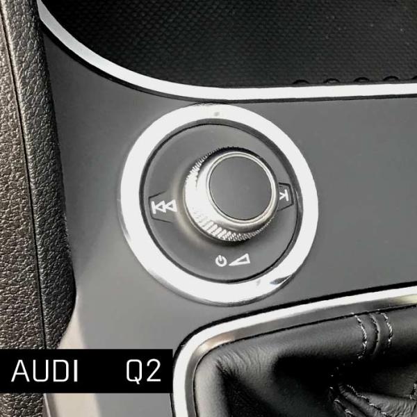 AUDI  Q2 プレイヤーコントロールリング 1pcs クローム アウディ 内装パーツ インテリア...