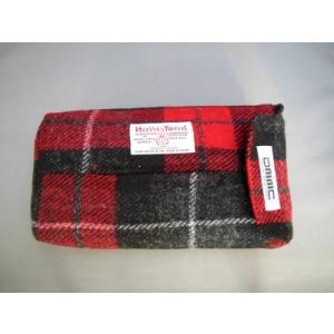 ティッシュカバー ハリスツイード レッドチェック  おしゃれ 秋冬物 車内用 カーアクセサリー Ha...