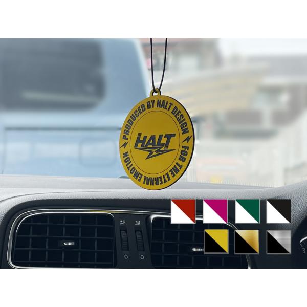 HALTロゴ ミラーペンダント 1pcs VW ビートル ハルトデザイン HALT オリジナル ハン...