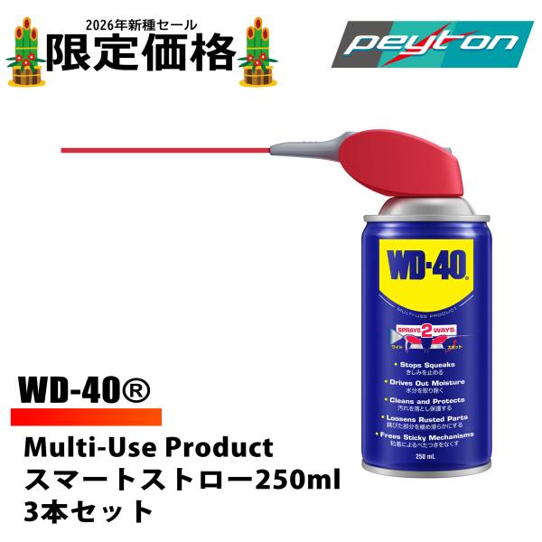 【2026年新春セール限定！！】WD40 マルチユース　スマートストロー　250ml　　3本　カーケ...