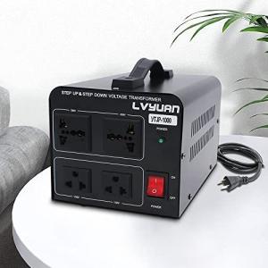 Yinleader アップトランス ダウントランス 1000W 海外国内両用型変圧器 降圧 昇圧兼用型 変圧器 ポータブルトランス  海外機器対応 変