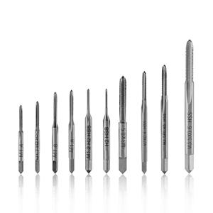 SeonFook 10本セット ねじ切りタップセット 高速度鋼マシンハンドタップ M1 M1.2 M1.4 M1.6  M1.7 M1.8