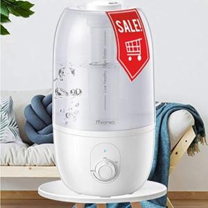 iTvanila 加湿器 超音波式 2.7L大容量 卓上加湿器 次亜塩素酸水対応 無段階噴霧量調節 超静音28時間連続加湿可能 空焚き防止 省エネ 花