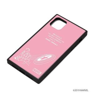 アウトレット iPhone 11用 ガラスハイブリッドケース [キャプテン・アメリカ/ピンク]｜pg-a