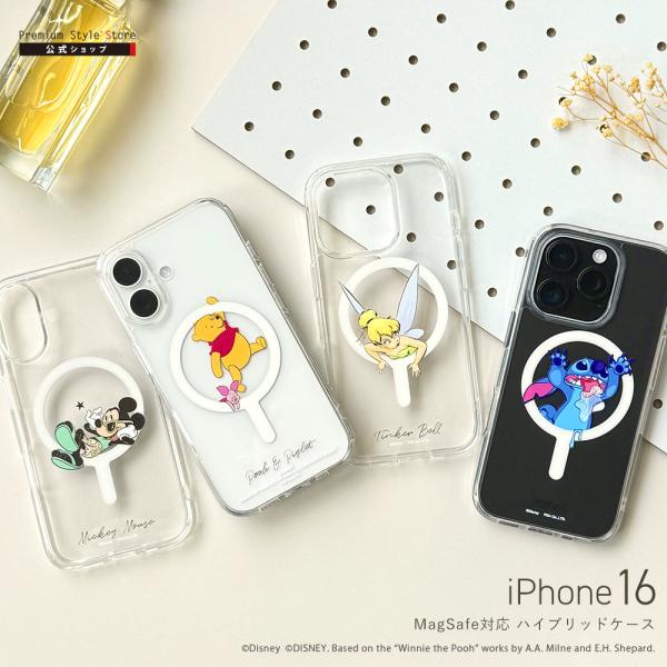 iPhone16 ケース カバー ディズニー キャラクター Disney クリア 透明 MagSaf...