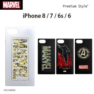 アウトレット iPhone 8 7 6s 6 ケース カバー グリッター MARVEL マーベル ロゴ アイアンマン アベンジャーズ｜pg-a